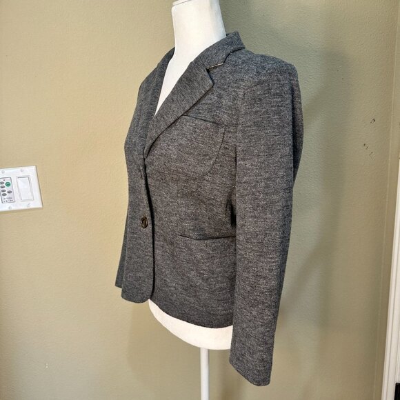 ANTHROPOLOGIE Cartonnier Grey Fitted Blazer Lined - size 8 - Picture 4 of 9